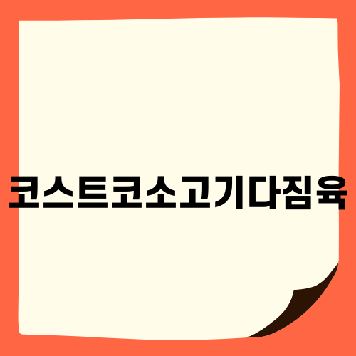 코스트코소고기다짐육의 매력