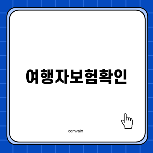 여행자보험확인 필수 이유